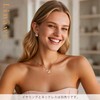 [Linawe] Imitation Diamond Pendant Necklace for Women, Simple, Stainless Steel