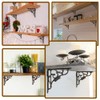Edenic 2pcs Scaffold Board Shelf Brackets - 6x6 Inch Black