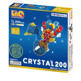 LaQ Crystal 200 | 200 Pieces | 2 Models | Age 5+ | Creative, Educational Construction Toy Block | Made in Japan
