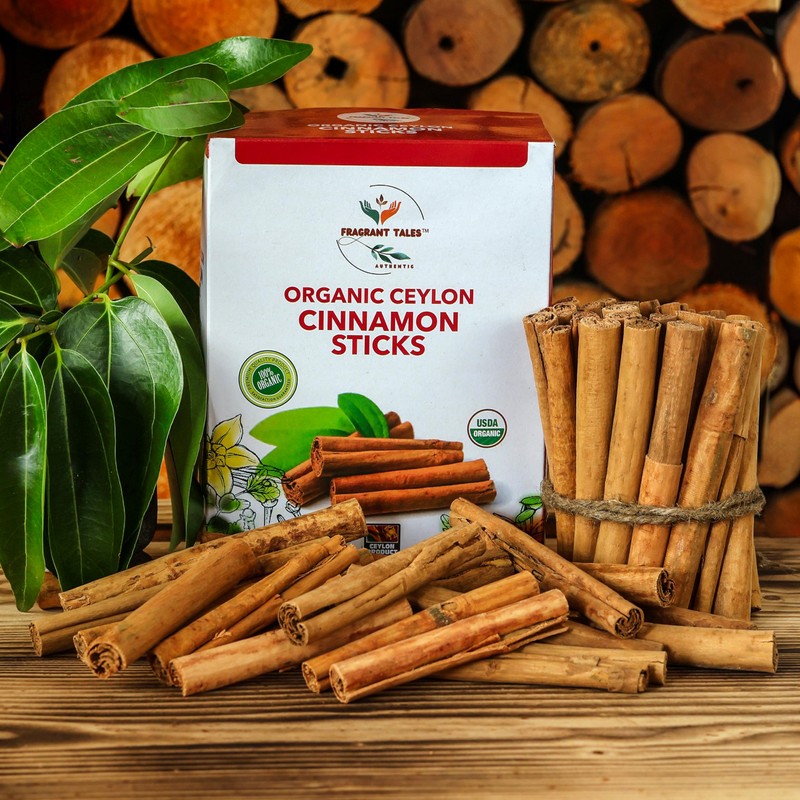 Premium Organic Ceylon Cinnamon Sticks - 1lb (454g), True Ceylon,