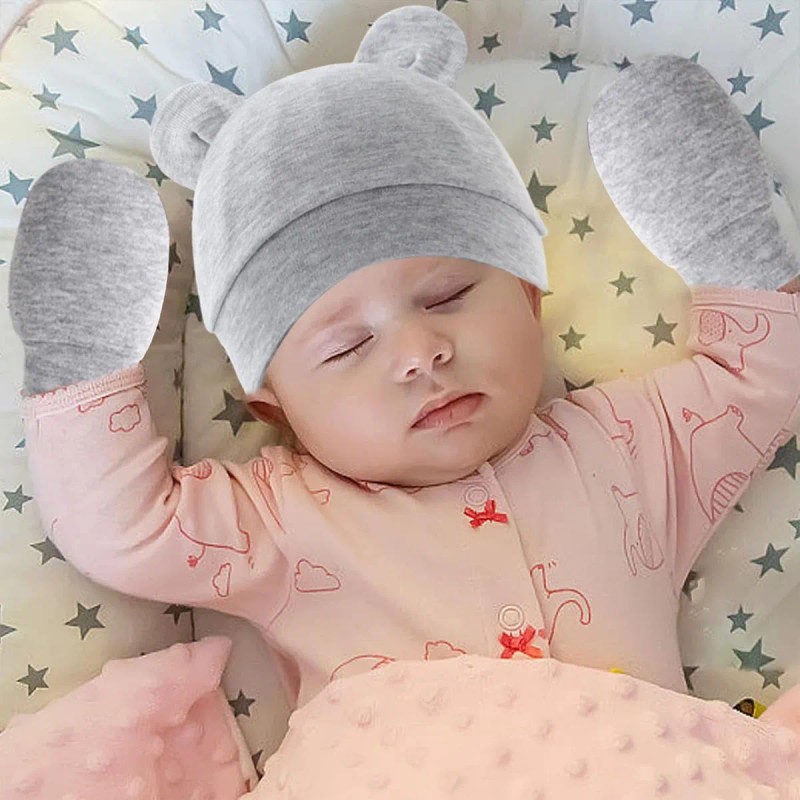 4 Sombreros Y Guantes Para Bebés, Esenciales Recién Nacidos