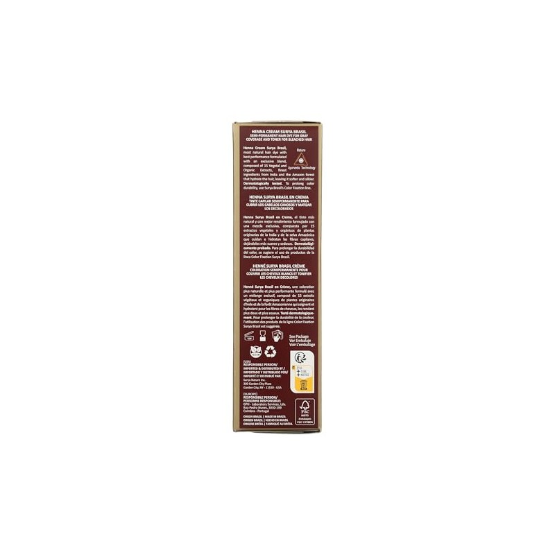 Henna Light Brown Cream Surya Nature, Inc 2.31 oz Cream
