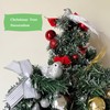 6pcs Silver Glitter Birds Decorations Christmas Tree Clip on Bird