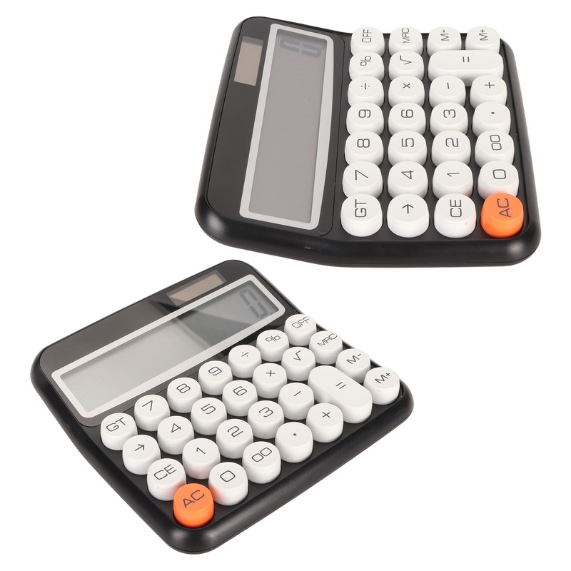 12 Digit Calculator Round Button LCD Display Calculator Detachable Auto
