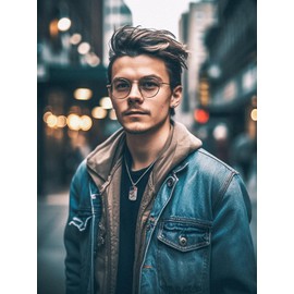 Dog Tags Necklace for Men American Flag Eagle Pendant Necklaces Women Chain Mens Silver Jewelry Patriot Gift