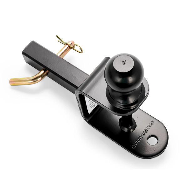 Black Boar Camco Black Boar ATV/UTV Multi-Hitch | Features a 2-inch Ball, 1 ¼-inch Shank, 5/8-inch Pin Hole, ½-inch Hitch Pin and a Bridge Pin | Rated for up to 2,000lbs (66024)