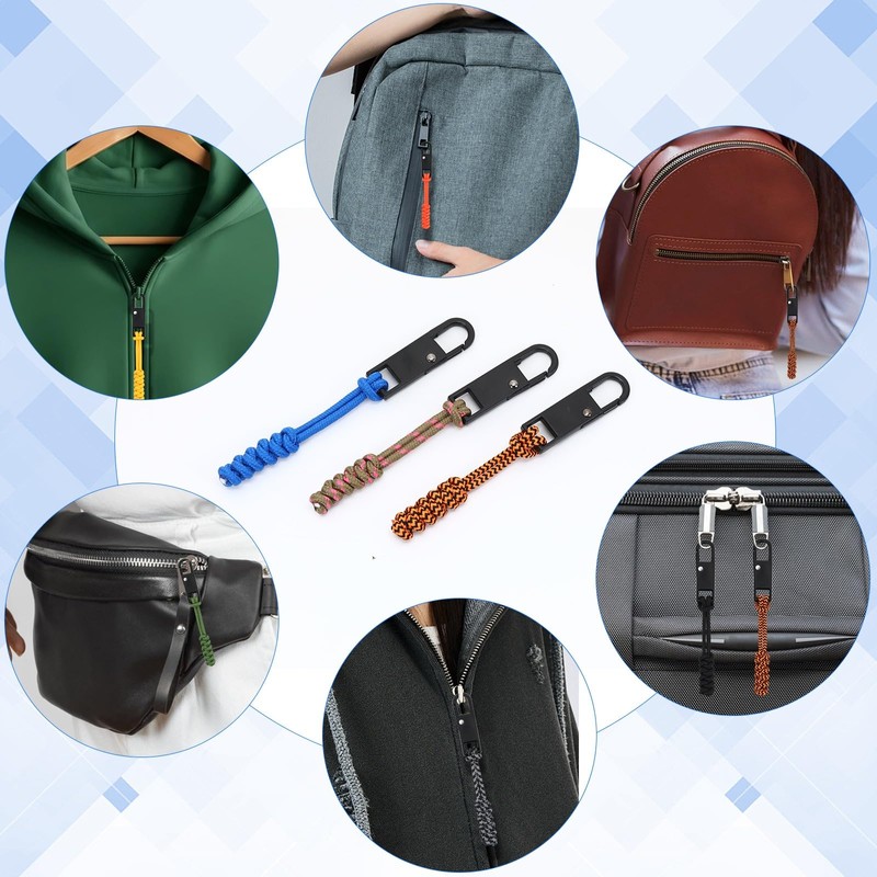 NOVWANG 8-Pack Zipper Pull Replacement Set,Detachable Zipper Pulls
