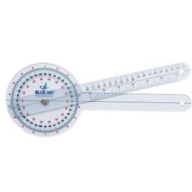 Blue Jay an Elite Healthcare Brand Take a Range Check Clear Plastic Goniometer | 360 Degree Occupational Therapy | 12 inch Physical Therapy Aids