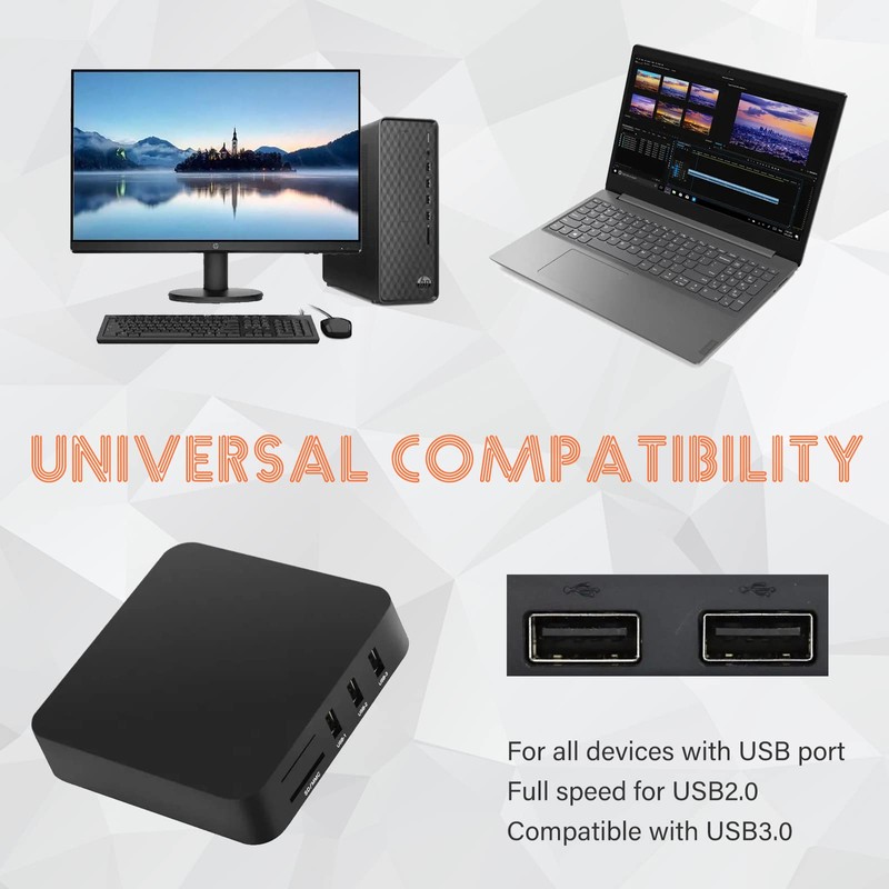 Micro SD Card Reader, Wansurs 6 in 1 Memory Card