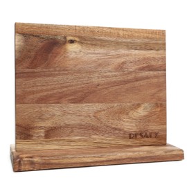 Resafy Large Magnetic Knife Holder,Acacia Wooden Magnetic Knife Block 12.5X10 Inches,Rack Magnetic Universal Stands with Strong Enhanced Magnets Strip Kitchen Storage Cutlery Organizer Without Knifves