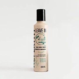 Crema para Peinar Nefertiti Vegan Maximum Repair 300mL | Keratina Vegana y Aceite de Macadamia | Sin Sulfatos ni Parabenos | Hidratación, Suavidad y Control de Frizz