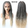 RESHE Braided Wigs For Black Women Micro Braids Wig Soft