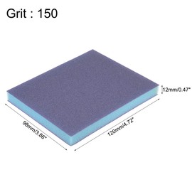 sourcing map Sanding Sponge Sanding Blocks 150-Grits Medium Grit Sand Block Pad for Metal Wood 8pcs