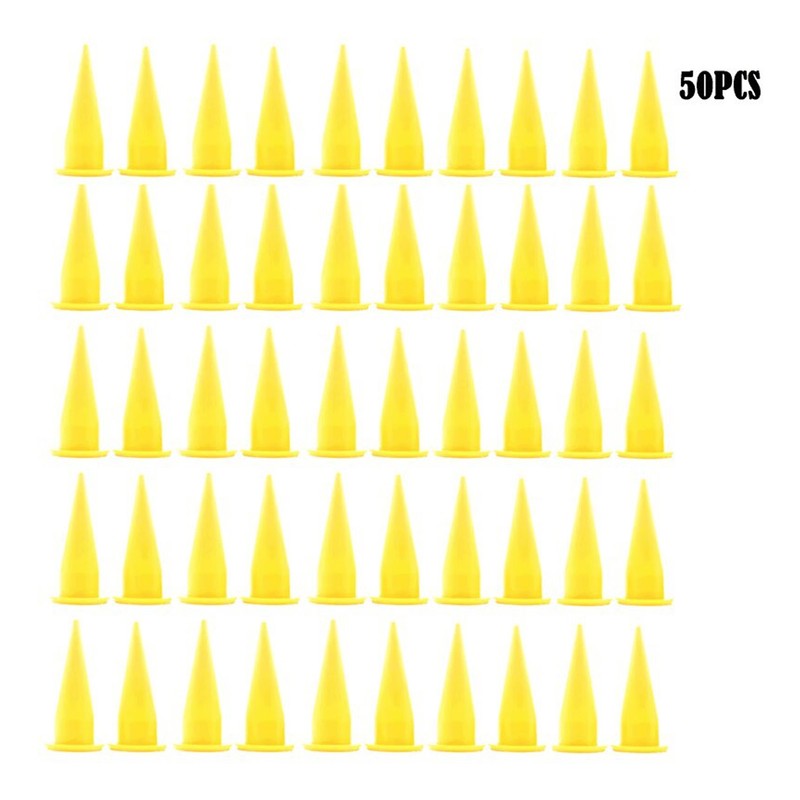 50Pcs Caulk Cone Nozzle PE Plastic Fine Tip Reusable Caulking