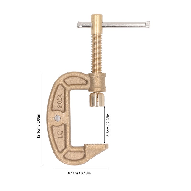 Welding Ground Clamp Brass Good Electrical Conductivity Anti Oxidation G