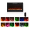 Fireplace 36" Electric Fireplace Recessed/Wall Mounted, 12 Colors, Touch &