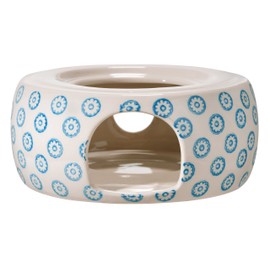 Bloomingville Emma Retro Tea Warmer Vintage Pot Warmer Diameter 14.5 x 6 cm Blue Ceramic
