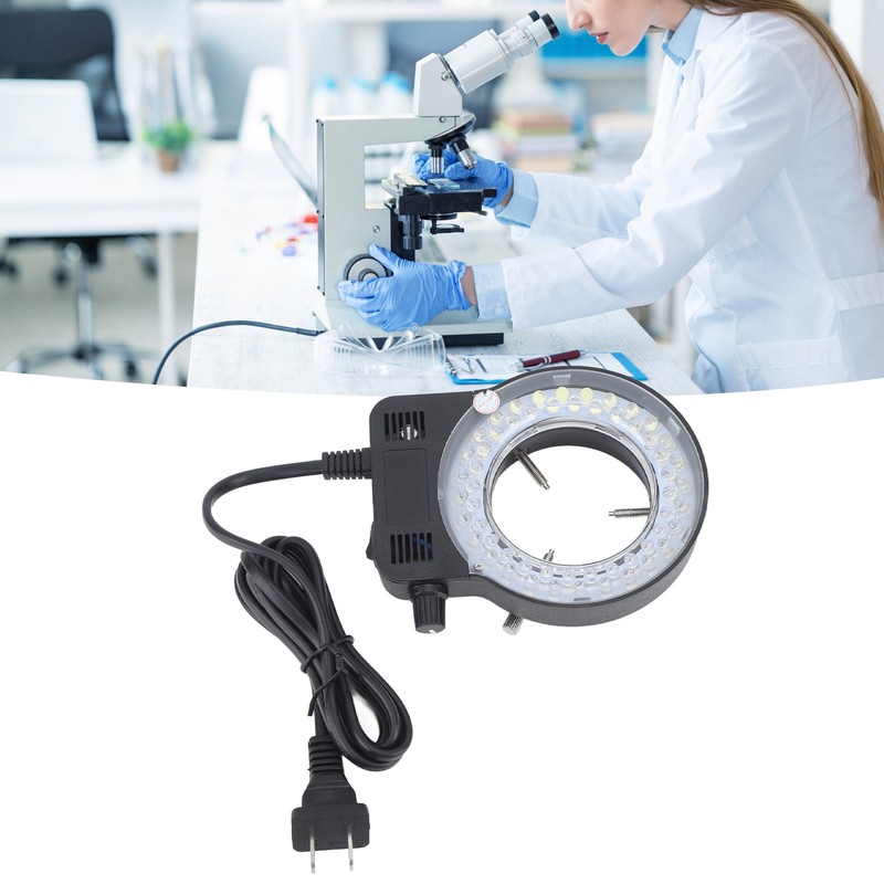 Microscope Ring Light LED Light Source Adjustable Microscope Accessory 100‑240V