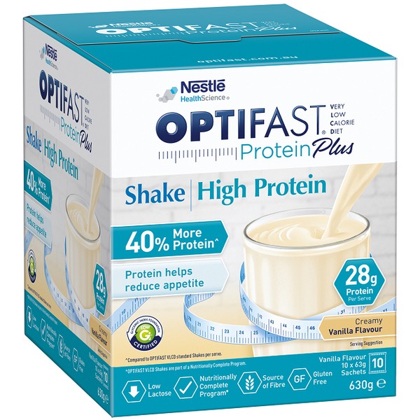 OPTIFAST Protein Plus High Protein Shake - Vanilla 10 x 63g - Expiry 02/10/24