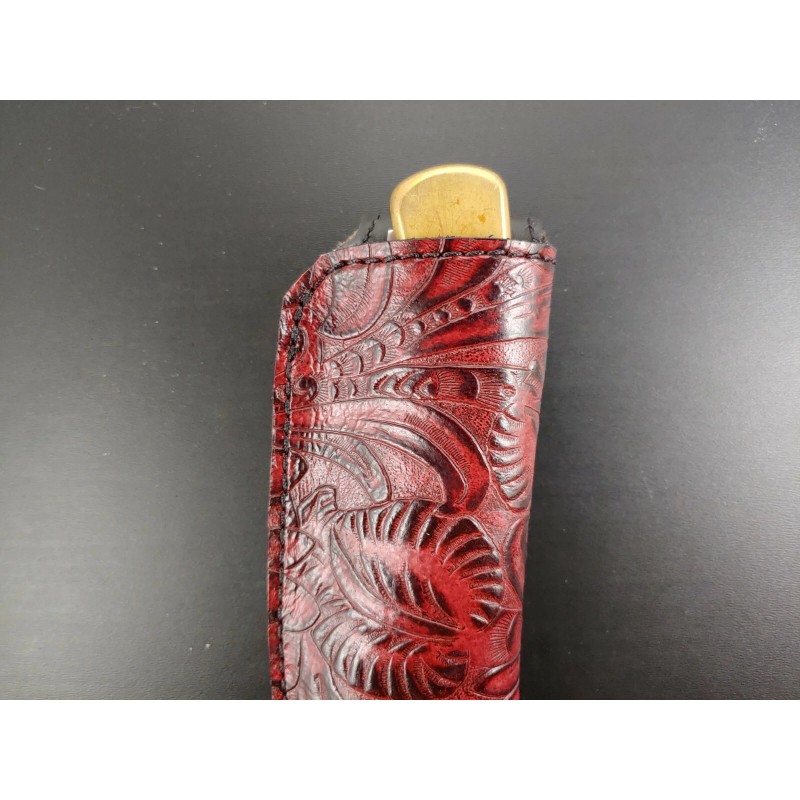 Buck Knives DRAGONBACKBONE FLORAL TOOLED leather BUCK 110 knife sheath