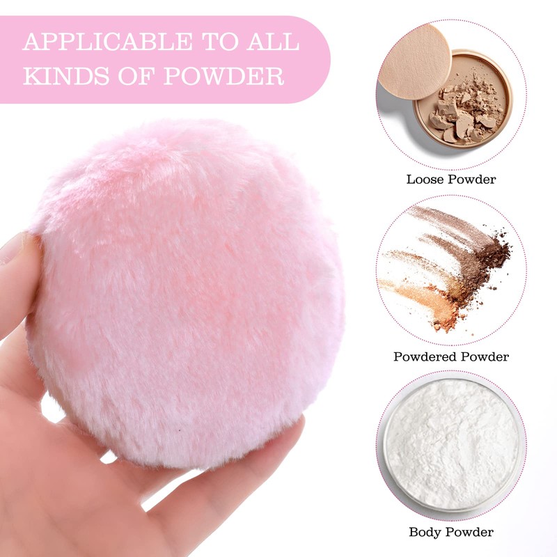Sibba Large Fluffy Powder Puff 10 cm Ultra Soft Washable