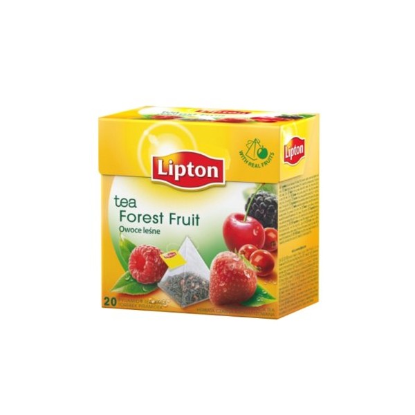 [Pack of 12] Lipton Black Tea - Forest Fruit - Premium Pyramid Tea Bags (20 Count Box)