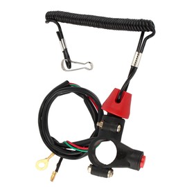 Fayelume Dc 12v Mud Motor, Boat Kill Switch, 27.6 Inch Boat Kill Switch Lanyard Suitable for Most Atvs and Motorcycles