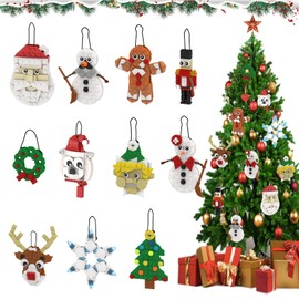 Christmas Ornaments Building Set 2025, 11-in-1 Christmas Tree, Wreath, Nutcracker, Gingerbread, Santa, Reindeer, Polar Bear, Snowflake, Xmas Holiday Stocking Stuffer Toys Gifts for Boys Girls Kids