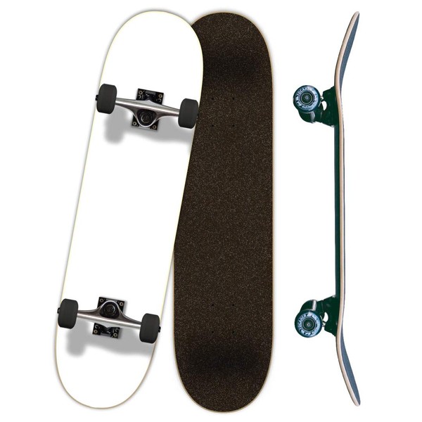Yocaher Blank Complete Skateboard 7.75" Skateboards - (Complete 7.75" White)