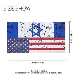 Fashion Bandanas Headwear Seamless Neck Gaiter Headwrap Balaclava (Usa Israel Flag)