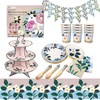 Elegant EWI Desgner Afternoon Tea Party Tableware Set with golden