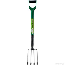 New Garden Border Digging Fork Gardening Hand Tool Carbon Steel 4 Tooth Handle Heavy Duty | Cultivating All Types Of Soil | Garden Tool For Gardening & Digging