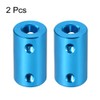 sourcing map 2 Pieces 6 mm to 6 mm Bore