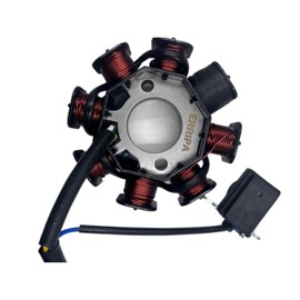ERRIPA 8-Coil Magneto Alternator Stator for GY6 125cc 150cc Engines - Compatible with 152QMI 157QMJ Chinese Scooters Mopeds ATVs Go Karts Quads - Fits Taotao Jonway Icebear Baja Coolster Lance,SUNL