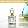 H&D HYALINE & DORA 3ML Refillable Crystal Perfume Bottle Empty,