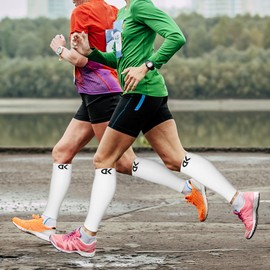 CHARMKING Calf Compression Sleeve for Women & Men Circulation (3 Pairs) 15-20 mmHg is Best Athletic for Running, Flight Travel, Support, Cycling, Pregnant - Boost Performance (2X, White/White/White)