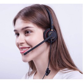 Headset for Alcatel-Lucent IP 4028 EE 4029 4038 EE 4039 4068 EE Voip Phones Light Weight Noise Cancelling Mic FREE 3.5ml Jack Lead QD012 EAR510