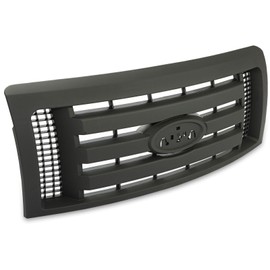 Grille Bumper Replace for Ford for F150 FX4//Lariat/Platinum/STX/XL/XLT 09-14 & 10-12 & FX2 10-14 & Limited 13-14 Plastic Front Black Painted