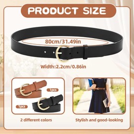 Kids Belt for Girls – Adjustable Elastic PU Leather Belt with O-Ring Buckle – 3.3cm Wide, 82cm Long – Soft, Breathable & Stylish – Ideal for Dresses, Jeans, Uniforms