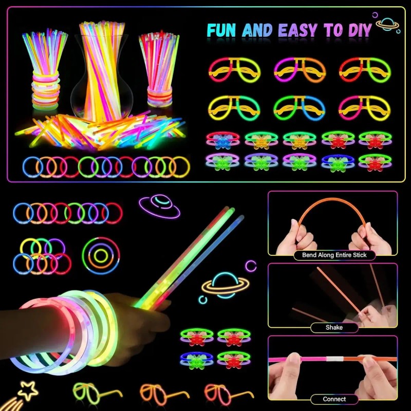 264pzs Juegos Luminosos Neón Luz Eventos Regalo Fiesta Boda