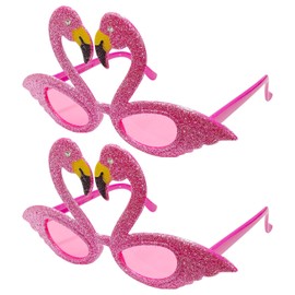 NIDHFG 2 Pieces Of Flamingo Glasses, Creative Personality, Fun Shooting Props, Fashionable Sunglasses, Universal For Men And Women, Hawaiian Beach Decoration.