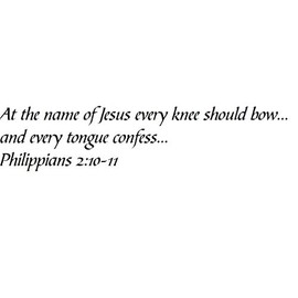 Tapestry Of Truth - Philippians 2:10-11 - TOT11754 - Wall and Home Scripture, Lettering, Quotes, Images, Stickers, Decals, Art, and More! - at The Name of Jesus Every Knee Should Bow...