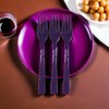 Unique Deep Purple Solid Plastic Forks (18ct) - Durable &