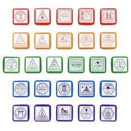 Bright Creations - Sellos de pasaporte para niños (Ciudades del Mundo, 26 piezas)