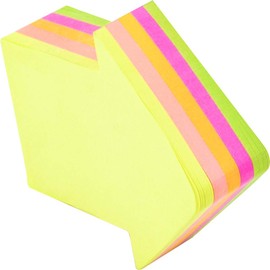 4A Shapes Sticky Notes,Arrow Shape,2.72 x 2.56 Inches,Neon Assorted,Self-Stick Notes,200 Sheets/Pad,2 Pads/Pack,4A 5013x2