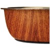 Rosewood Stylish Non Slip Wooden Effect Stainless Steel Dog bowl,
