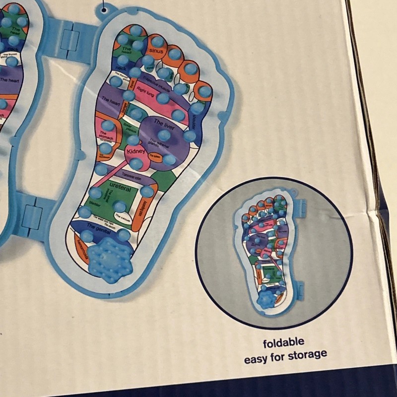 Brookstone Reflexology FOOT MASSAGE PLATE REDUCES TENSION RELIEVES PAIN NIB