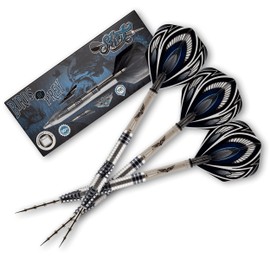 Shot! Darts Birds of Prey Falcon-Steel Tip Dart Set-Front Weighted-90% Tungsten Barrels (25.00, Grams)