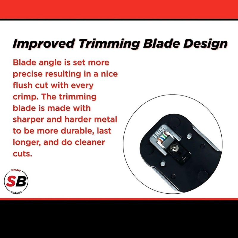 Simply45 Pass-Through RJ45 Crimp Tool for Unshielded and Internal Ground