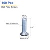 uxcell 100Pcs Wall Plate Screws, 9/16" Long 6-32 Thread Outlet
